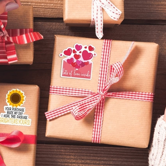 60 Ct. 1.5'' Lots of Love Inside Thank You Stickers - Picture 6 of 6